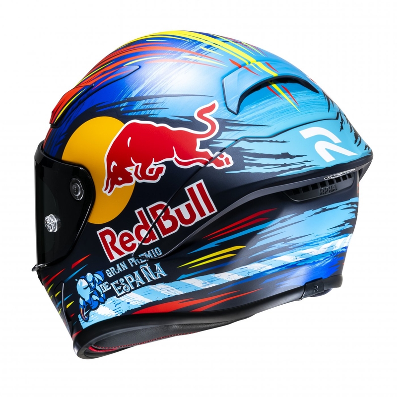 Ενσωματωμένο κράνος μοτοσικλέτας HJC RPHA 1 Redbull Jerez GP MC21SF κόκκινο-κίτρινο-μπλε