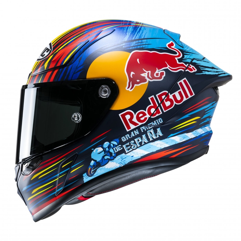 Ενσωματωμένο κράνος μοτοσικλέτας HJC RPHA 1 Redbull Jerez GP MC21SF κόκκινο-κίτρινο-μπλε