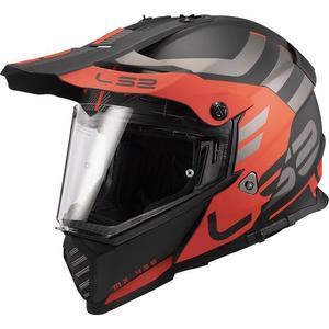 Κράνος Enduro LS2 MX436 Pioneer Evo Adventurer μαύρο-πορτοκαλί ματ