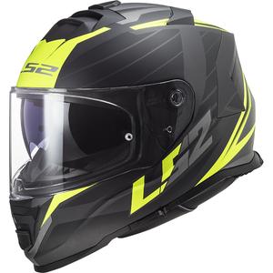 LS2 FF800 Storm II Nerve μαύρο-φλούο κίτρινο ενσωματωμένο κράνος μοτοσικλέτας