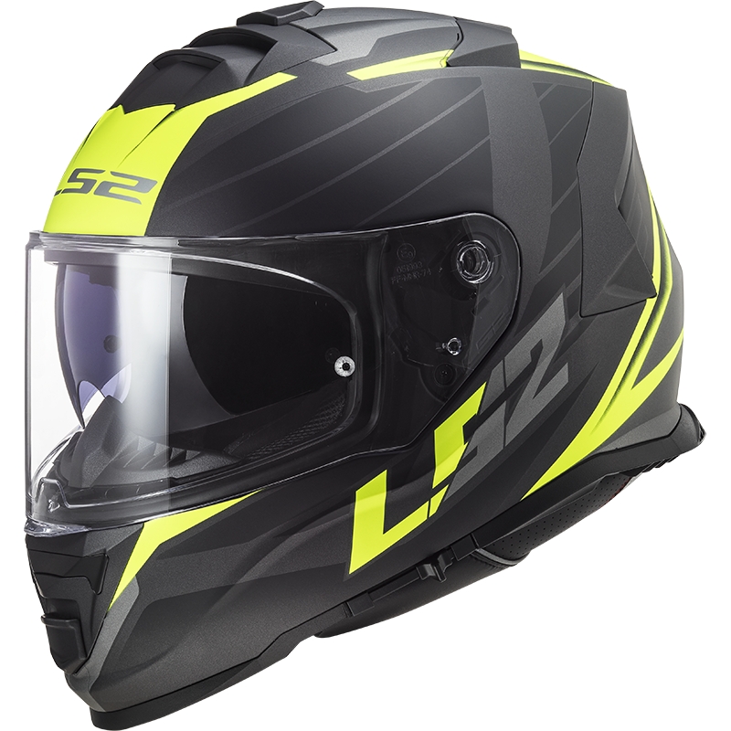 Κράνος μοτοσικλέτας full face LS2 FF800 Storm II Nerve μαύρο-φθοροκίτρινο