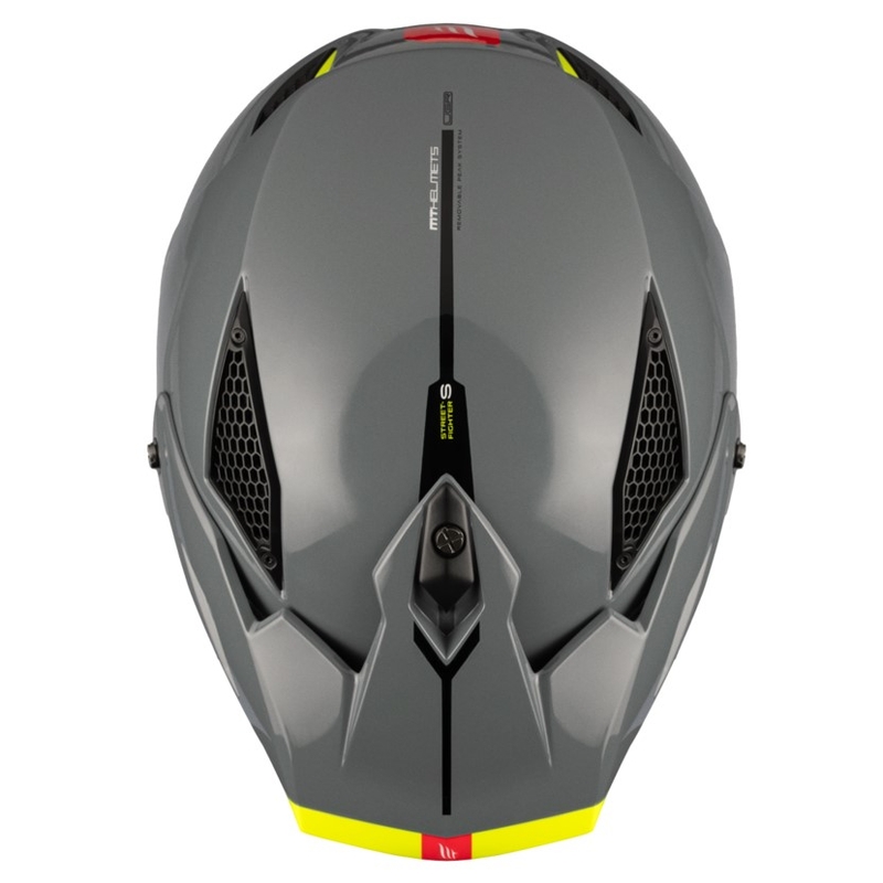 Ανοιχτό κράνος με μάσκα MT Streetfighter SV S Solid A22 γκρι γυαλιστερό