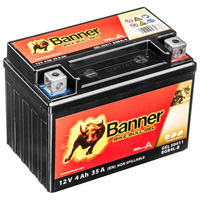 Μπαταρία Gel Banner Bike Bull Gel 12V, YB4L-B, 4AH, 40A