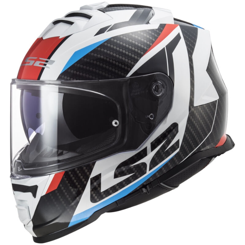 Κράνος μοτοσικλέτας full-face LS2 FF800 Storm II Racer λευκό-μαύρο-κόκκινο-μπλε