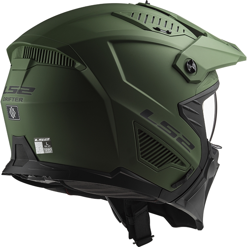 Κράνος μοτοσικλέτας LS2 OF606 Drifter Solid green matt