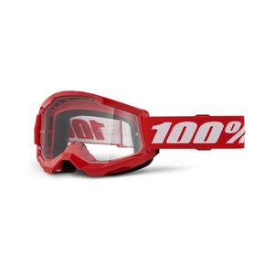 Γυαλιά Motocross 100% STRATA 2 Νέα κόκκινα (διαφανές plexi)