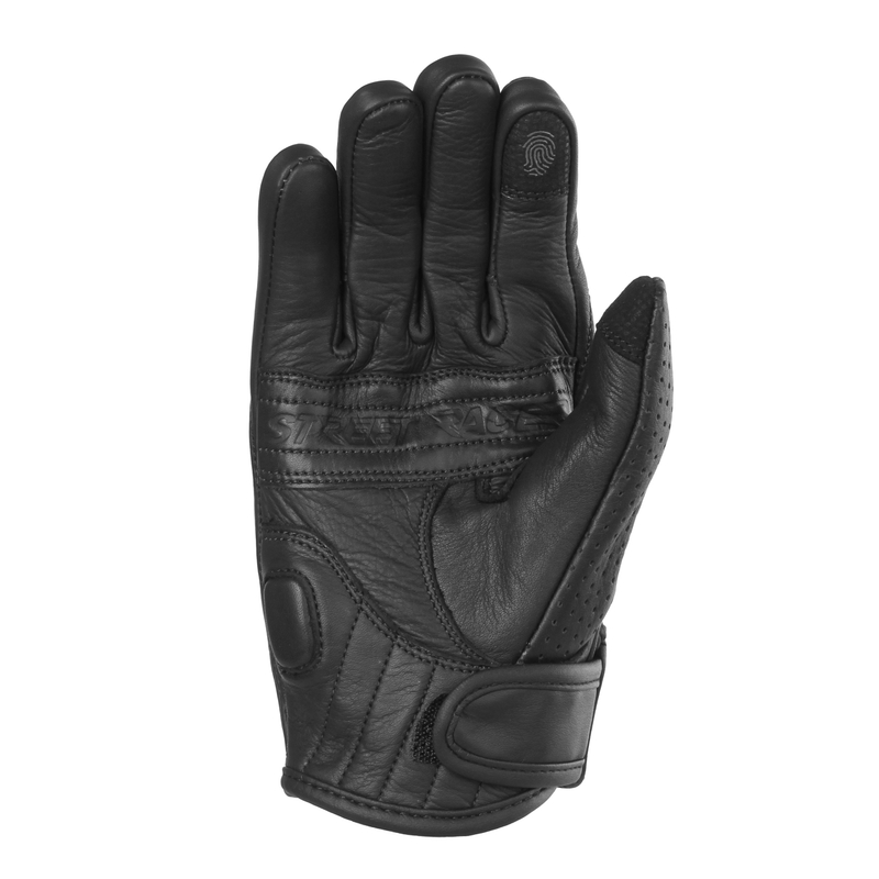 Γυναικεία Street Racer Striker 2 Μαύρα διάτρητα γάντια μοτοσικλέτας