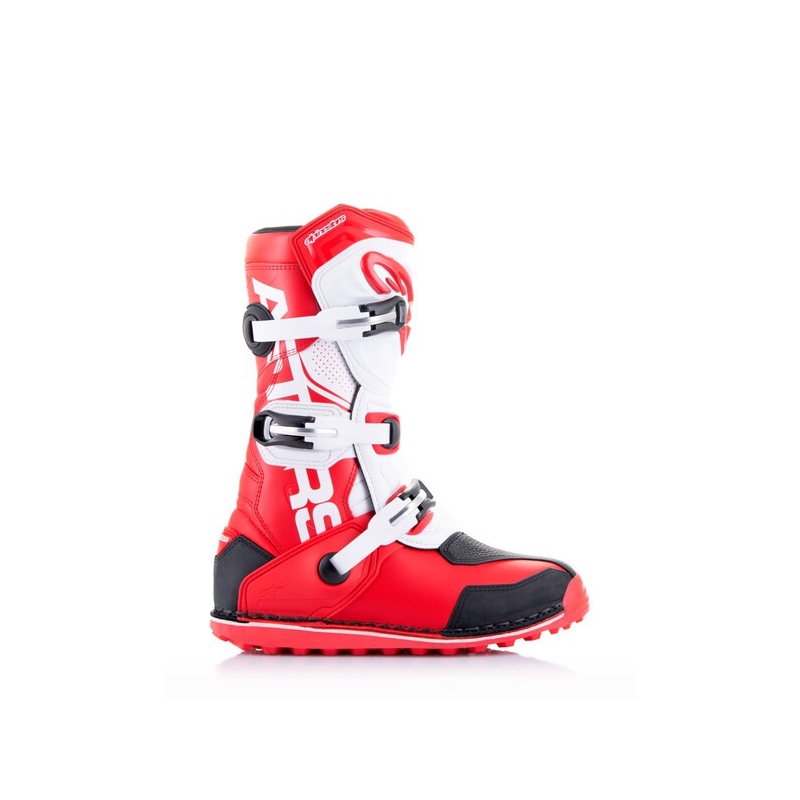 Alpinestars Tech Trial μπότες μοτοσικλέτας λευκό-κόκκινο-μαύρο