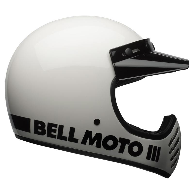 Přilba na motorku Bell Moto-3 Classic bílá