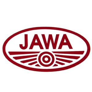 Αυτοκόλλητο JAWA με κόκκινο περίγραμμα