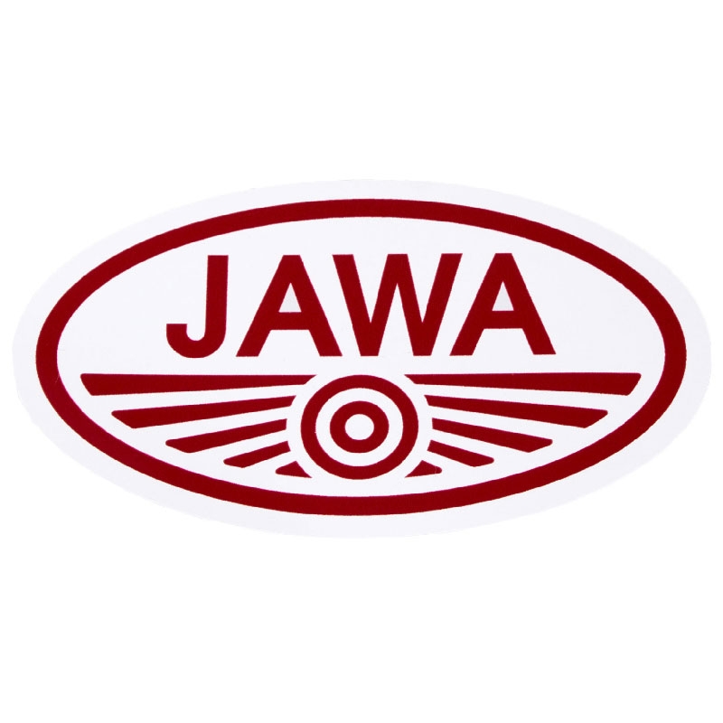 Αυτοκόλλητο JAWA με λευκό περίγραμμα