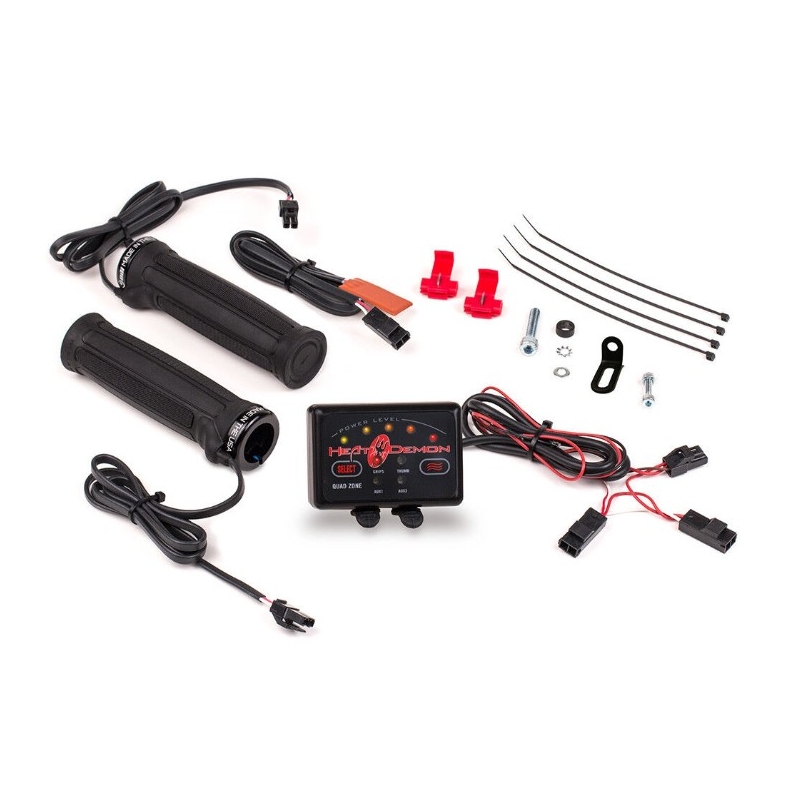 Θερμαινόμενες χειρολαβές SYMTEC ATV Clamp On Quad Zone μαύρο