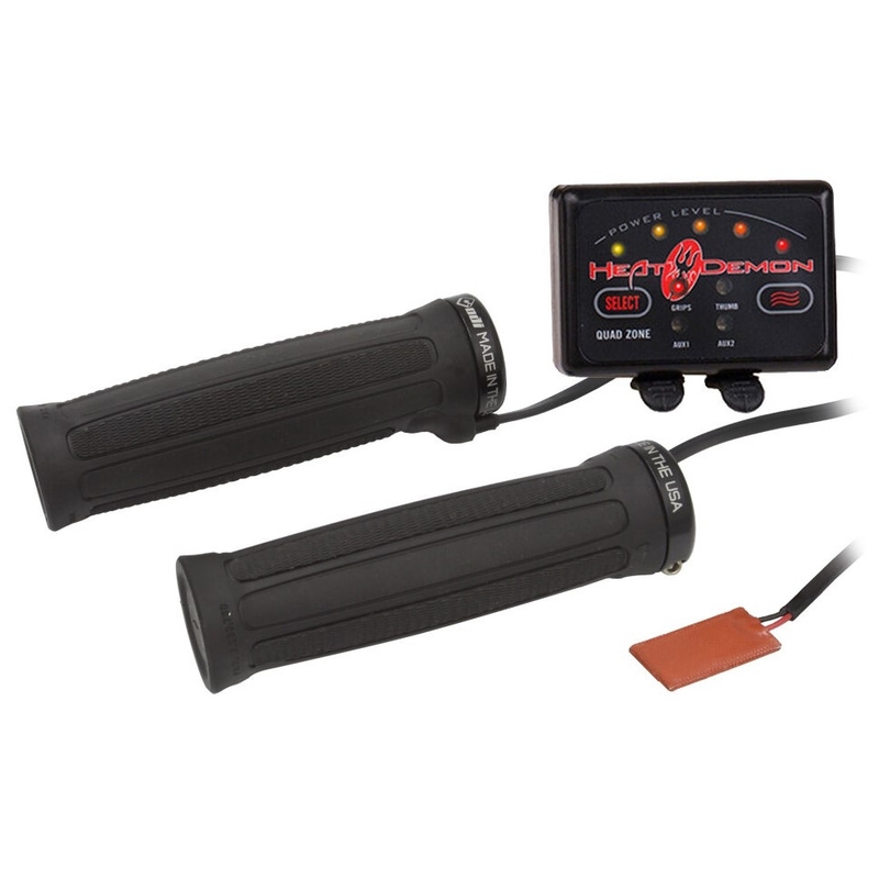 Θερμαινόμενες χειρολαβές SYMTEC ATV Clamp On Quad Zone μαύρο