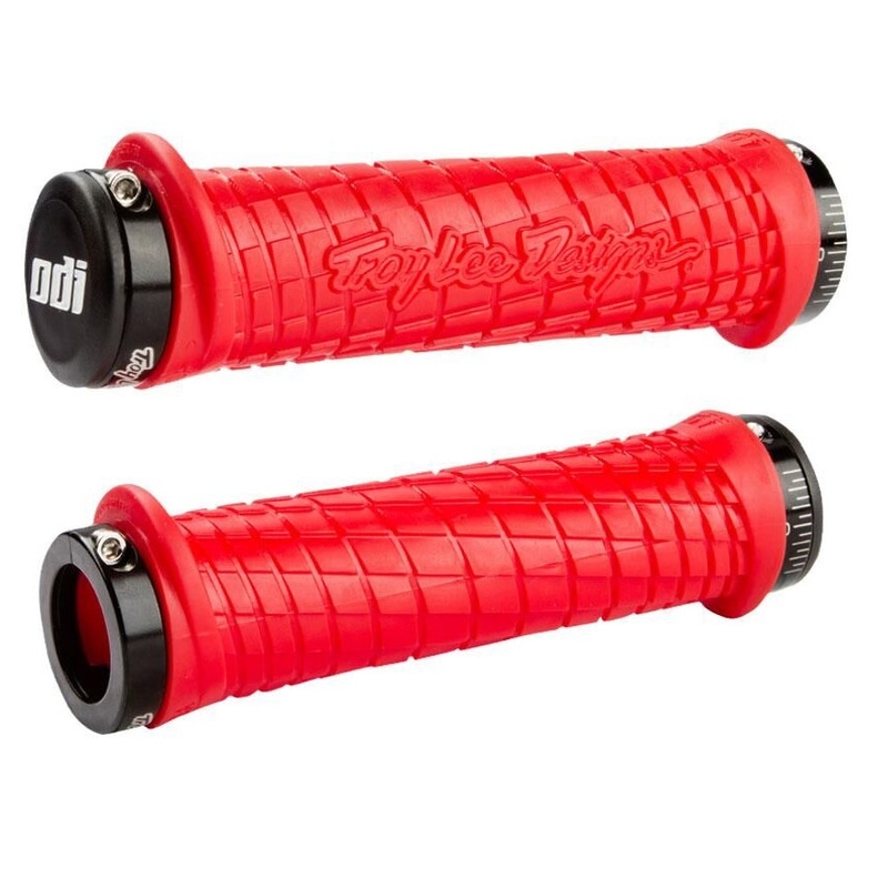 Λαβές ODI TROY LEE DESIGNS SIGNATURE ATV LOCK-ON κόκκινο και μαύρο