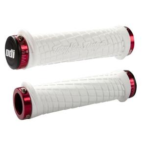 Χειρολαβές ODI TROY LEE DESIGNS SIGNATURE ATV LOCK-ON λευκό-κόκκινο