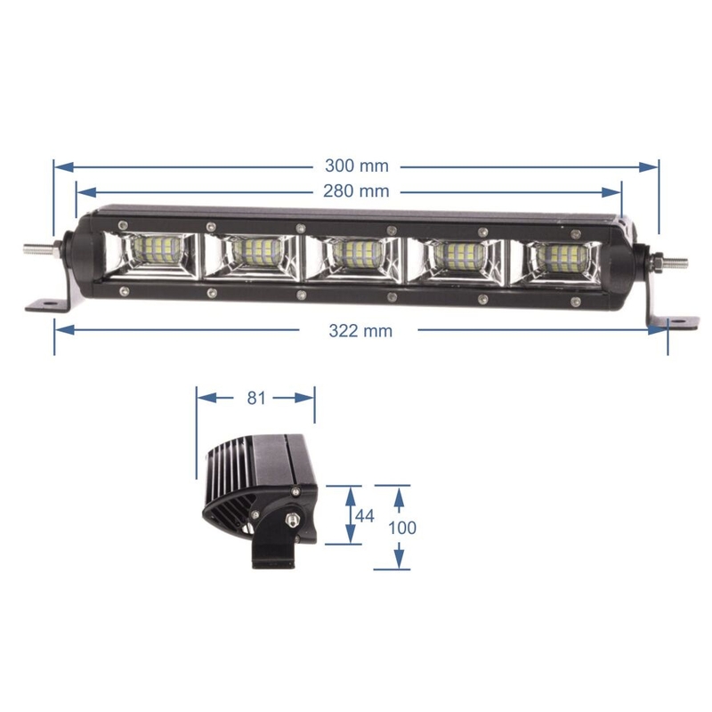 Ράμπα φωτός LED SHARK LED LIGHT BAR , ETI LED, 11",50W
