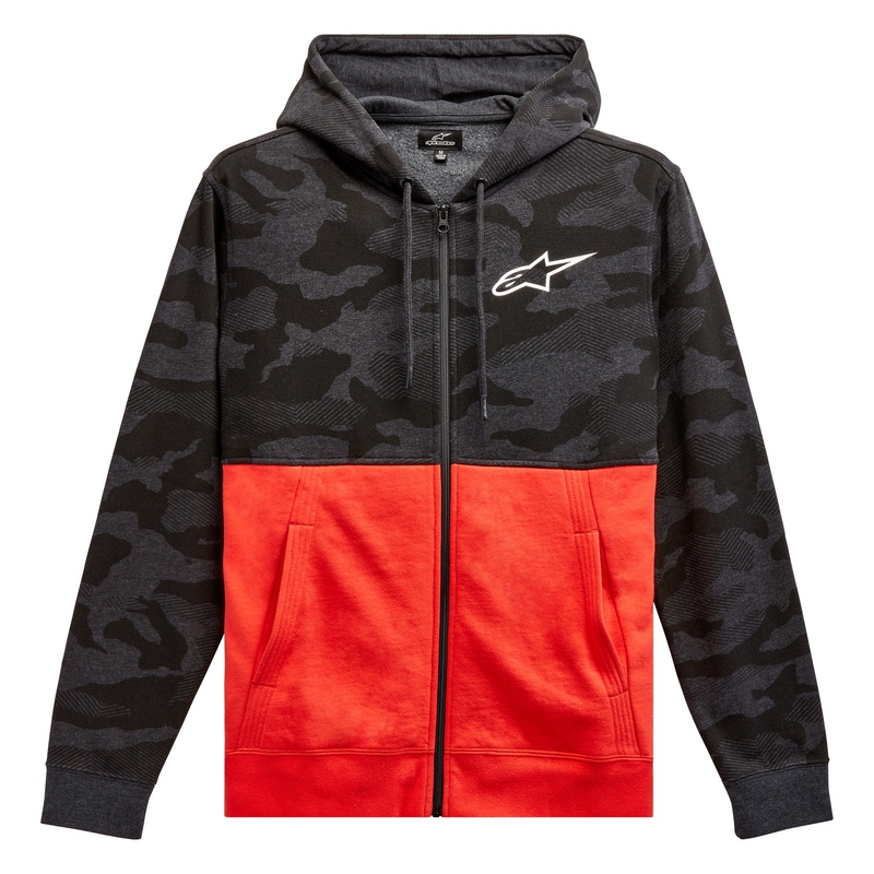 Alpinestars Camo Block Hoodie γκρι camo-κόκκινο fluo