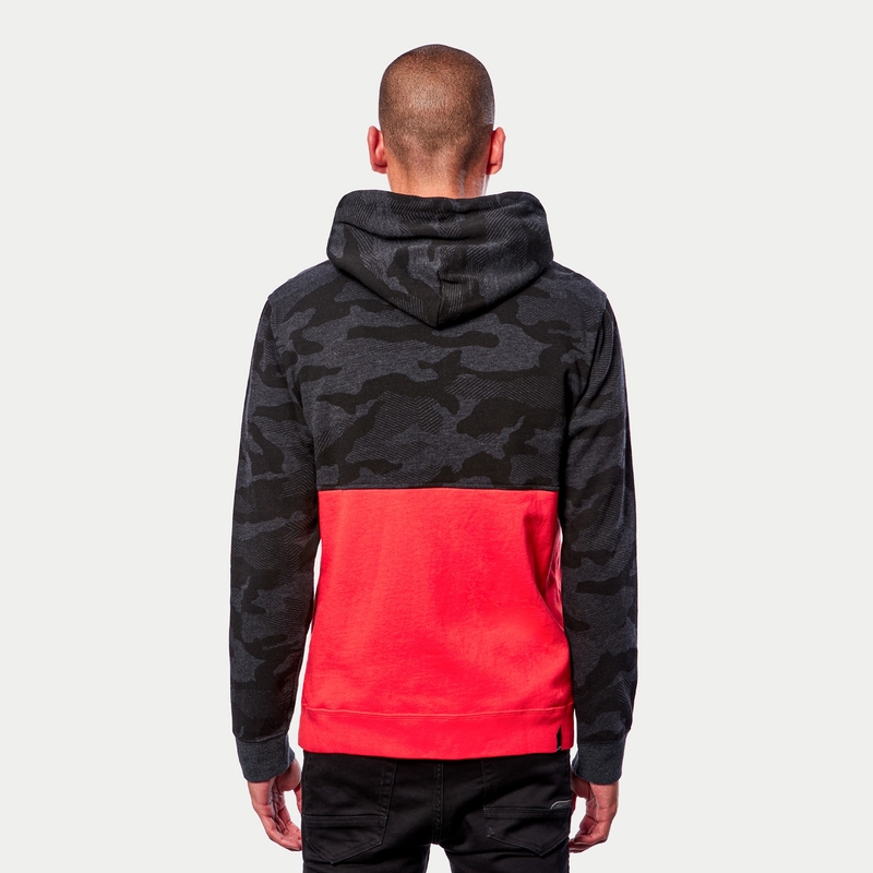 Alpinestars Camo Block Hoodie γκρι camo-κόκκινο fluo
