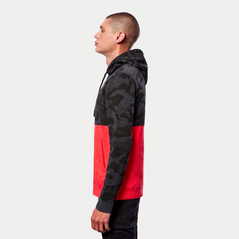 Alpinestars Camo Block Hoodie γκρι camo-κόκκινο fluo