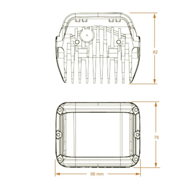 Φώτα LED για τετράτροχα ποδήλατα SHARK LED SINGLE SIDE SHOOTER, CREE LED, 45W SET