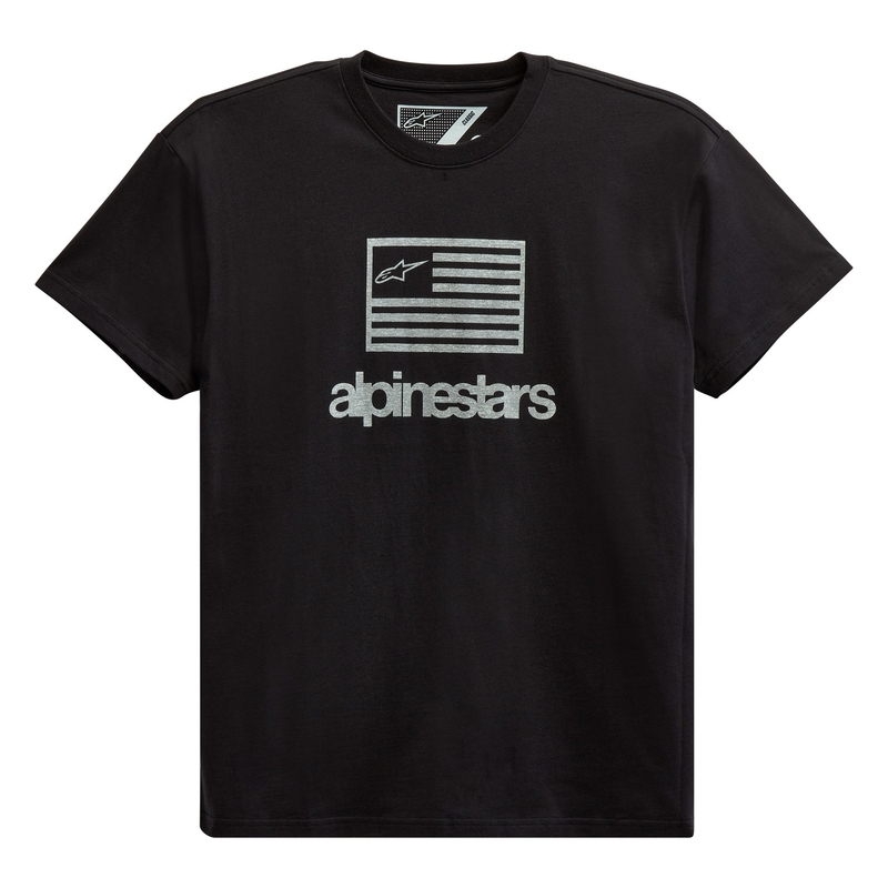 Alpinestars Flag Tee μαύρο και λευκό