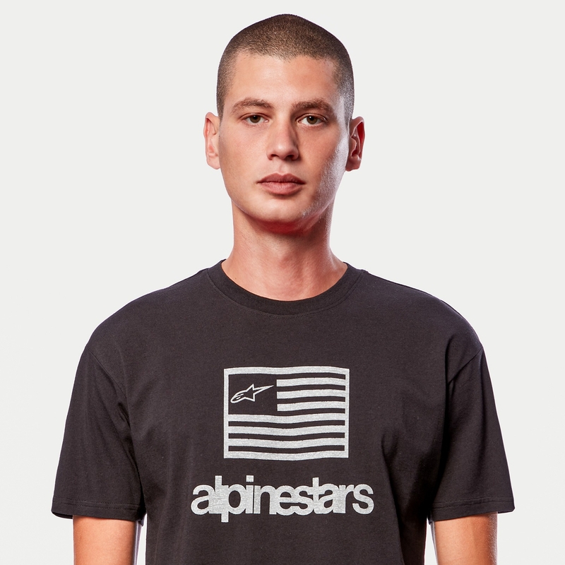 Alpinestars Flag Tee μαύρο και λευκό