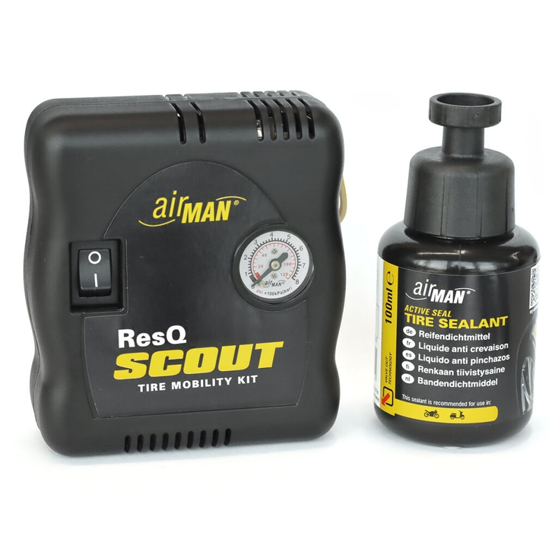 Κιτ επισκευής ελαστικών AirMan ResQ Scout με συμπιεστή + 100ml ξαναγεμίσματος