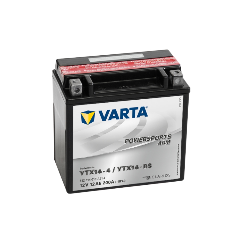 VARTA YTX14-4/YTX14-BS 12V/12Ah μπαταρία χωρίς συντήρηση