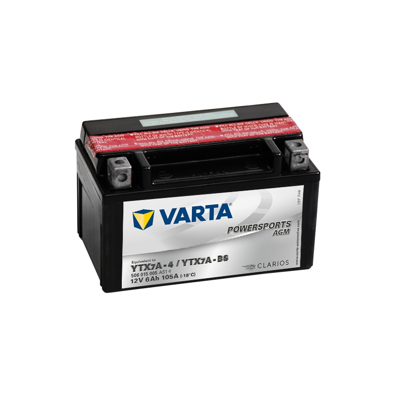 VARTA YTX7A-4/YTX7A-BS 12V/6Ah μπαταρία χωρίς συντήρηση