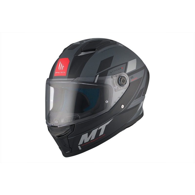 MT Stinger 2 Solid Zivze Black-Grey Matte Integral κράνος μοτοσικλέτας προσφορά