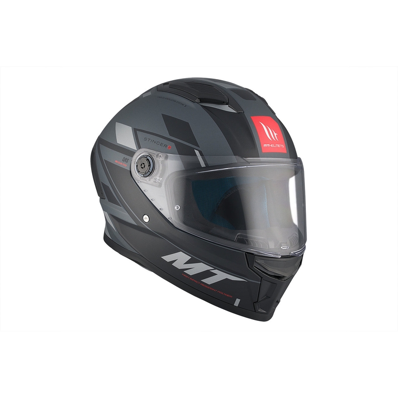 MT Stinger 2 Solid Zivze Black-Grey Matte Integral κράνος μοτοσικλέτας προσφορά