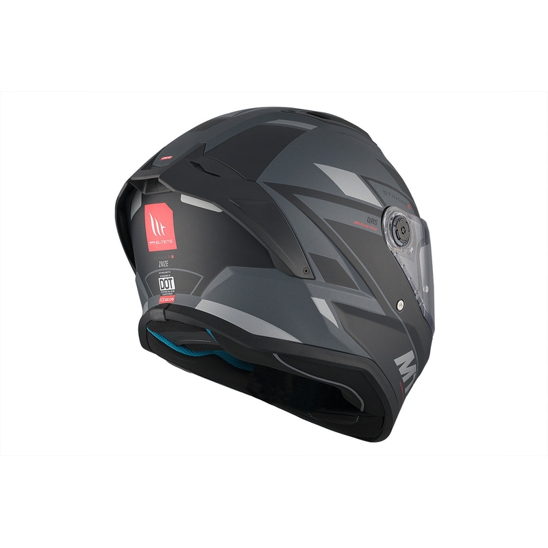 MT Stinger 2 Solid Zivze Black-Grey Matte Integral κράνος μοτοσικλέτας προσφορά