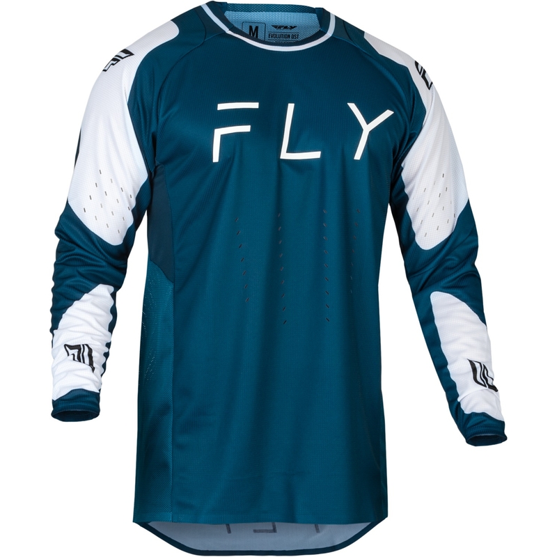 Μπλε-λευκή φανέλα motocross FLY Racing Evolution DST σε προσφορά