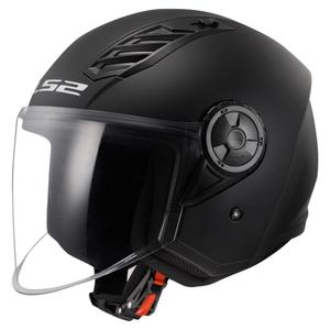 LS2 OF616 Airflow II Solid Matte Black Ανοιχτό κράνος μοτοσικλέτας