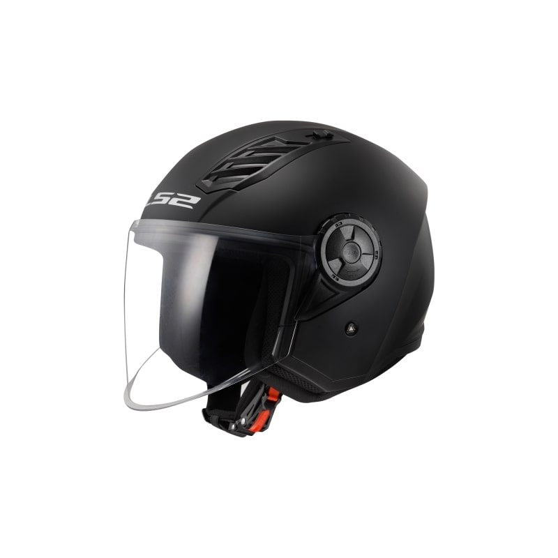 LS2 OF616 Airflow II Solid Matte Black Ανοιχτό κράνος μοτοσικλέτας