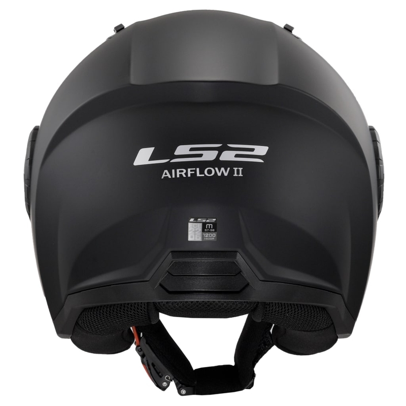 LS2 OF616 Airflow II Solid Matte Black Ανοιχτό κράνος μοτοσικλέτας