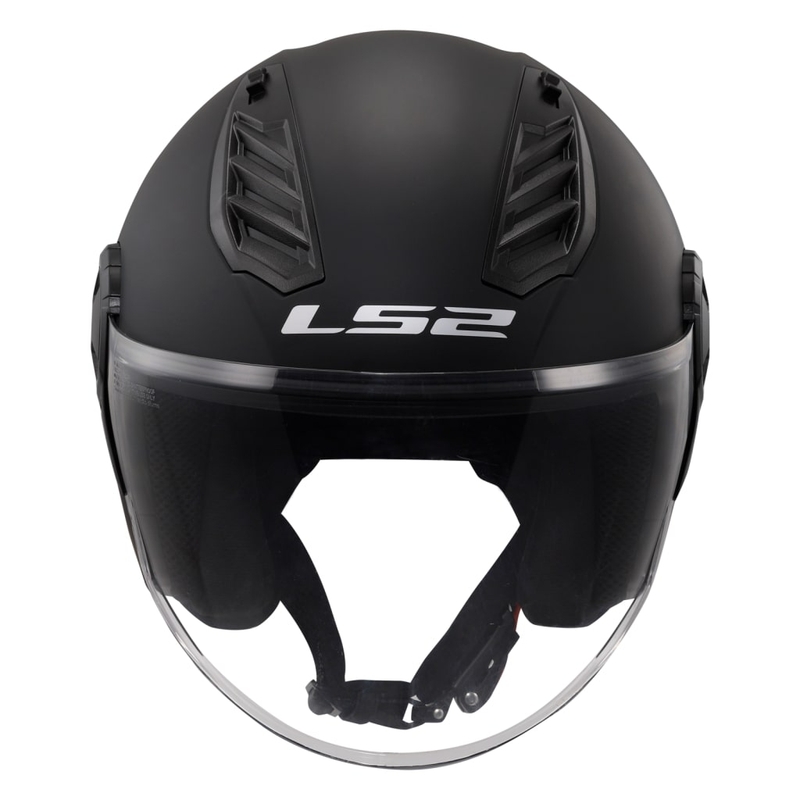 LS2 OF616 Airflow II Solid Matte Black Ανοιχτό κράνος μοτοσικλέτας