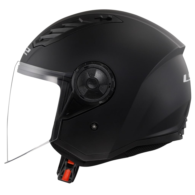 LS2 OF616 Airflow II Solid Matte Black Ανοιχτό κράνος μοτοσικλέτας