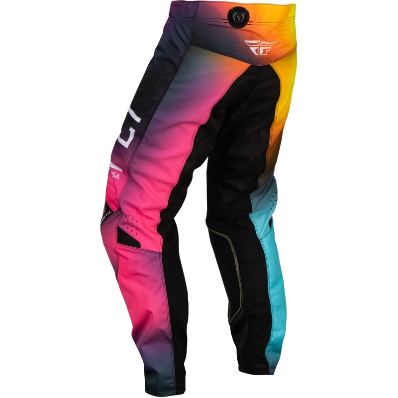 Παιδικό παντελόνι motocross FLY Racing Kinetic Prodigy ροζ-μπλε-φλουορ κίτρινο σε προσφορά