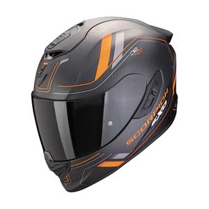 Ακέραιο κράνος μοτοσικλέτας Scorpion EXO-1400 EVO II CARBON AIR MIRAGE ματ μαύρο-πορτοκαλί