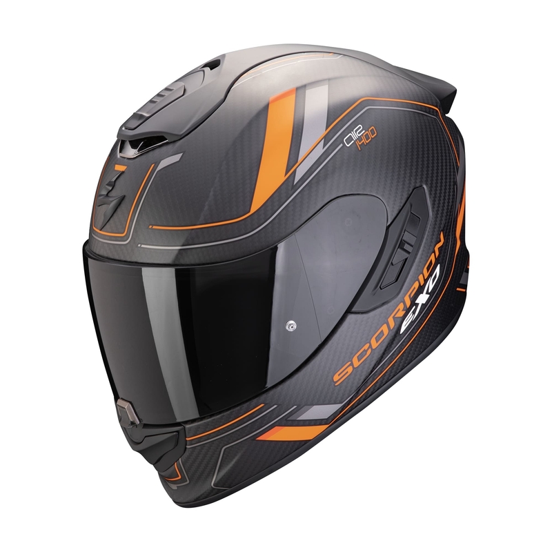 Ακέραιο κράνος μοτοσικλέτας Scorpion EXO-1400 EVO II CARBON AIR MIRAGE ματ μαύρο-πορτοκαλί προσφορά