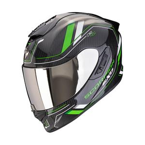 Ακέραιο κράνος μοτοσικλέτας Scorpion EXO-1400 EVO II CARBON AIR MIRAGE μαύρο-πράσινο