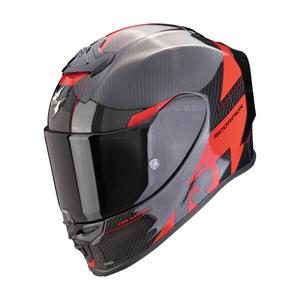 Ακέραιο κράνος μοτοσικλέτας Scorpion EXO-R1 EVO Carbon Air Rally μαύρο-κόκκινο