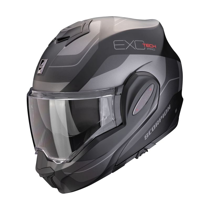 Πτυσσόμενο κράνος μοτοσικλέτας Scorpion EXO-TECH EVO PRO COMMUTA ματ μαύρο-ασημί προσφορά