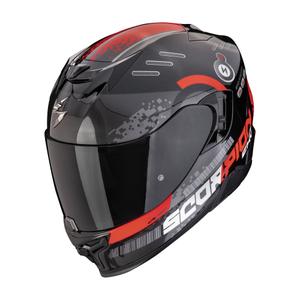 Ακέραιο κράνος μοτοσικλέτας Scorpion EXO-520 EVO AIR TITAN μεταλλικό μαύρο-κόκκινο