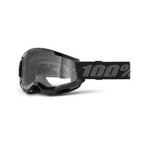Γυαλιά Motocross 100% STRATA 2 Νέα μαύρα (διαφανές plexi)