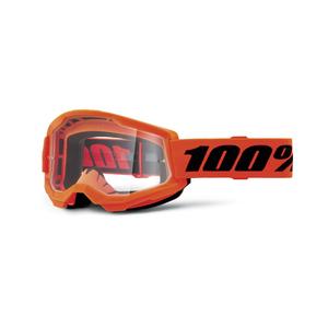 Γυαλιά Motocross 100% STRATA 2 Νέο πορτοκαλί (διαφανές plexi)