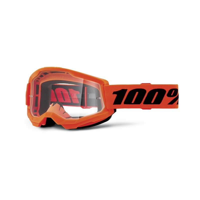 Γυαλιά Motocross 100% STRATA 2 Νέο πορτοκαλί (διαφανές plexi)