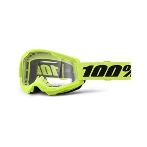 Γυαλιά Motocross 100% STRATA 2 Νέα φλούο κίτρινο (καθαρό plexi)