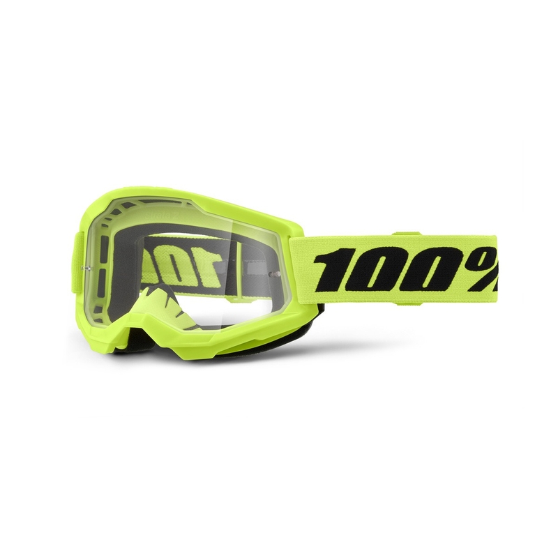 Γυαλιά Motocross 100% STRATA 2 Νέα φλούο κίτρινο (καθαρό plexi)